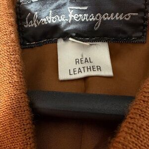 Salvatore Ferragamo Vintage Italian Rust Suede Overshirt Jacket. Size 54